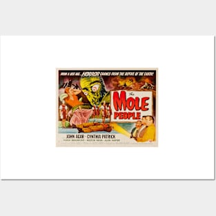 THE MOLE PEOPLE Retro Strange Horror Film Vintage Movie Posters and Art